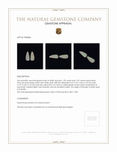 2.78 Ct.Tw.Total Carat Weight Cabochon White Opal Pair from Australia Appraisal