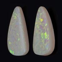2.78 Ct.Tw.Total Carat Weight Cabochon White Opal Pair from Australia Video
