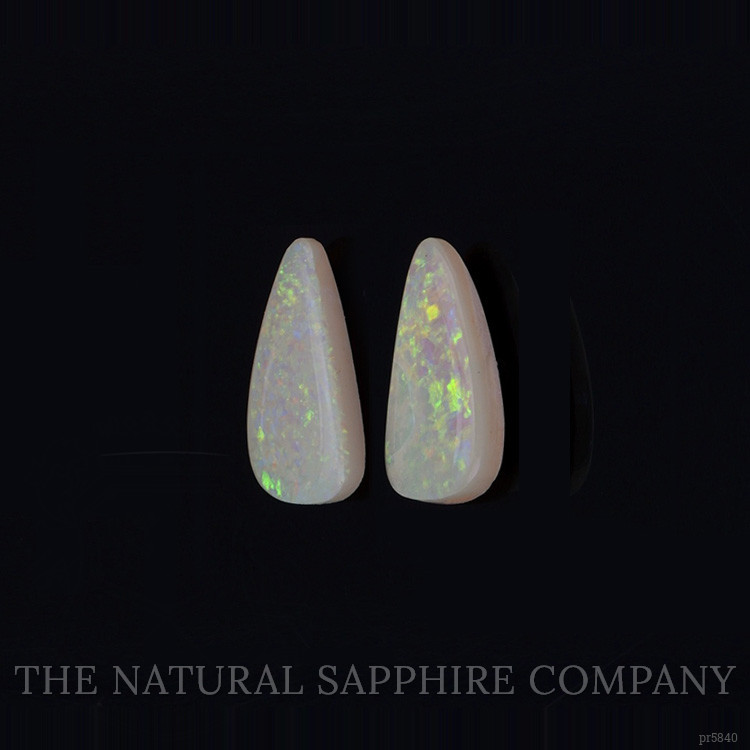 2.78 Ct.Tw. Cabochon White Opal Pair from Australia