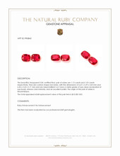 2.16 Ct.Tw.Total Carat Weight Ruby Pair from Mozambique Appraisal