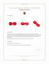 2.16 Ct.Tw.Total Carat Weight Ruby Pair from Mozambique Appraisal