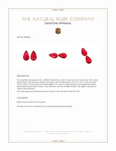 3.91 Ct.Tw.Total Carat Weight Ruby Pair from Mozambique Appraisal