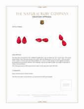 3.91 Ct.Tw.Total Carat Weight Ruby Pair from Mozambique Appraisal