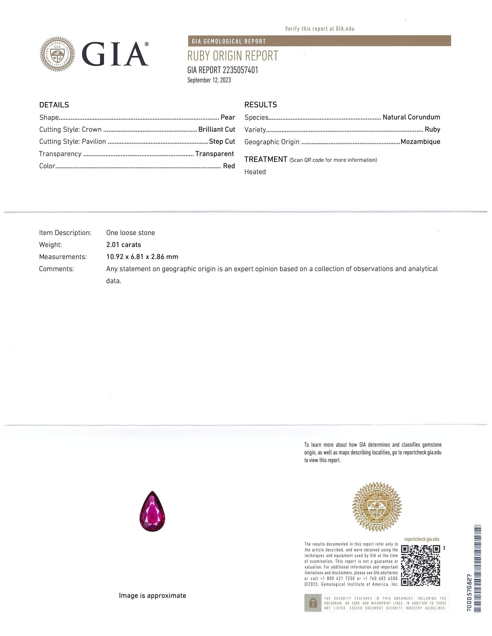 3.91 Ct.Tw. Ruby Pair from Mozambique