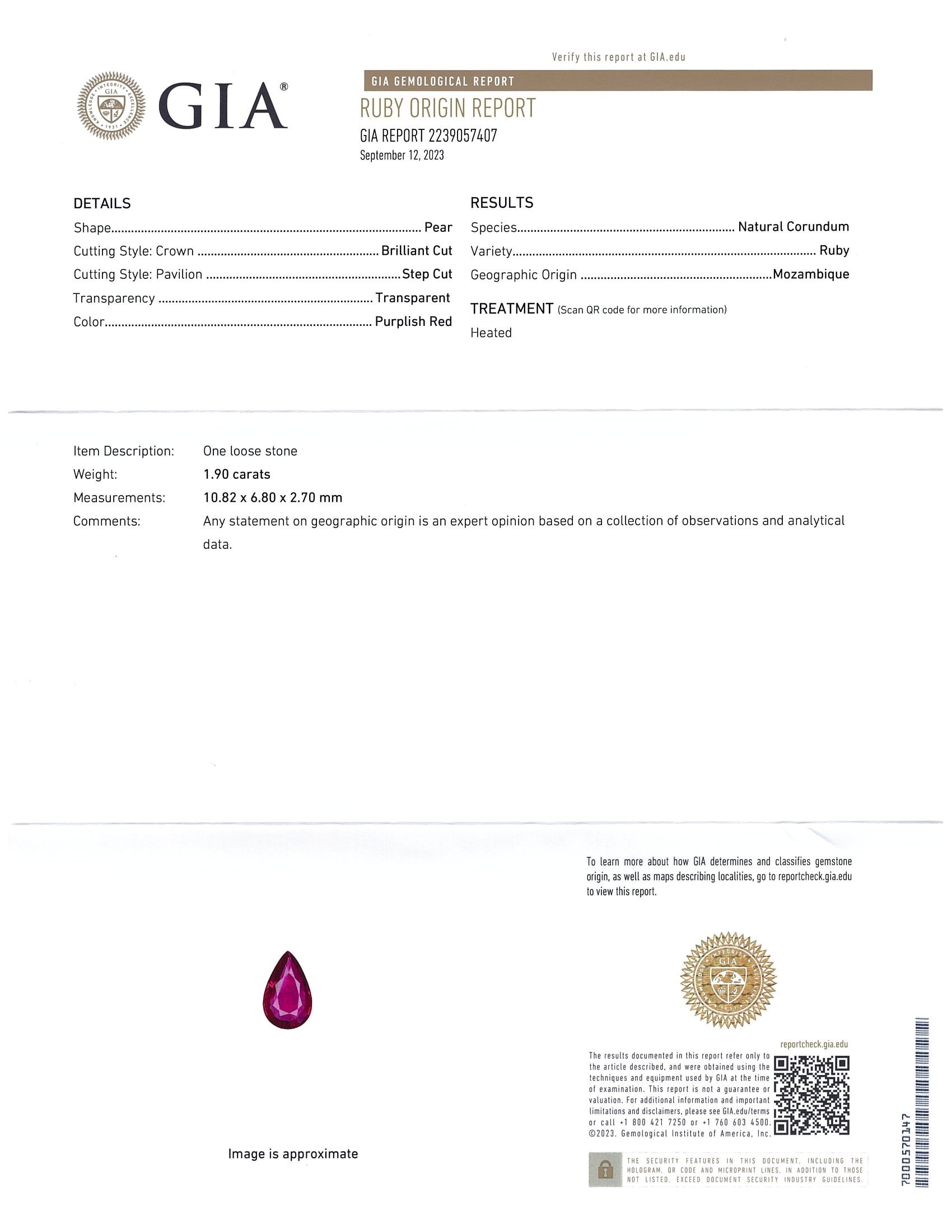 3.91 Ct.Tw. Ruby Pair from Mozambique