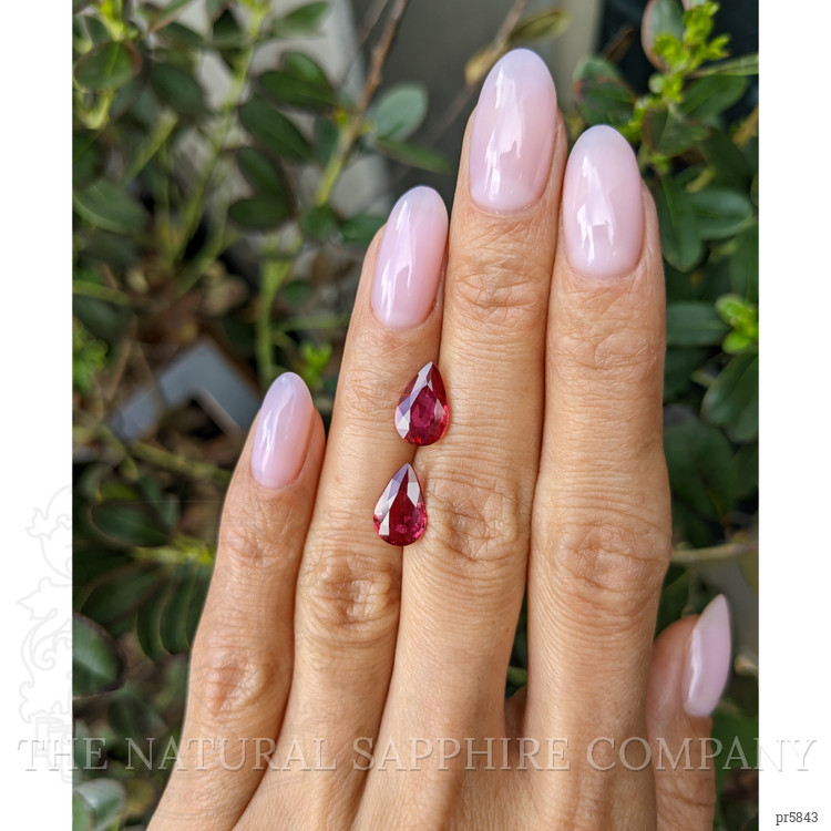 3.91 Ct.Tw. Ruby Pair from Mozambique