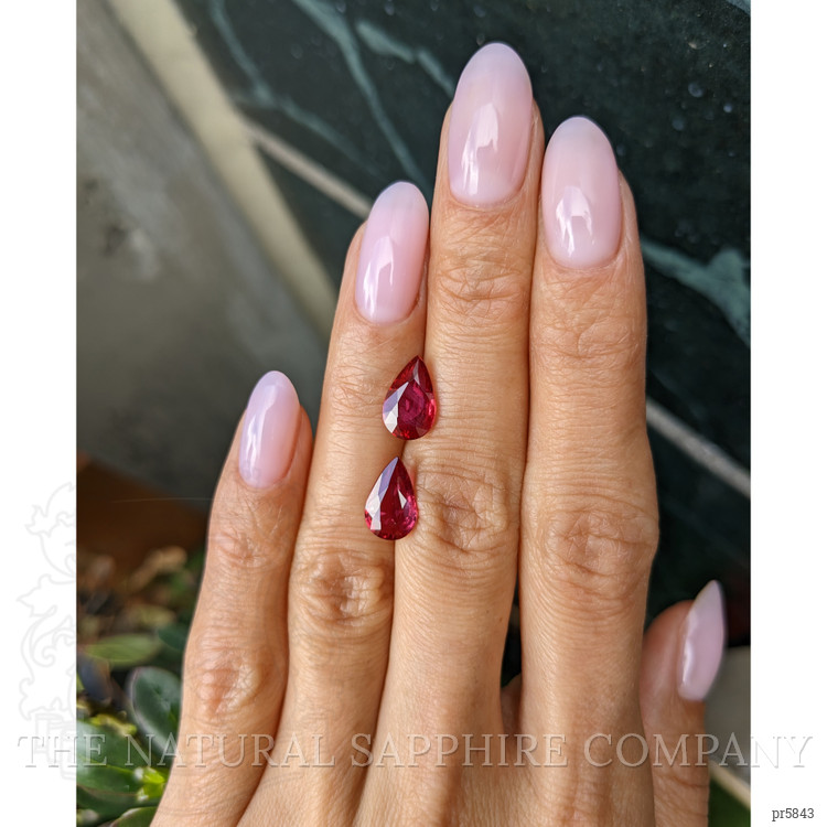 3.91 Ct.Tw. Ruby Pair from Mozambique