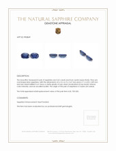 1.28 Ct.Tw.Total Carat Weight Blue Sapphire Pair from Ceylon (Sri Lanka) Appraisal