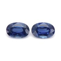 1.28&nbsp;Ct.Tw.Total Carat Weight Blue Sapphire Pair from Ceylon (Sri Lanka) Video
