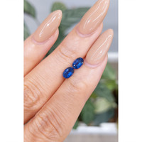 1.28&nbsp;Ct.Tw.Total Carat Weight Blue Sapphire Pair from Ceylon (Sri Lanka) Life Style