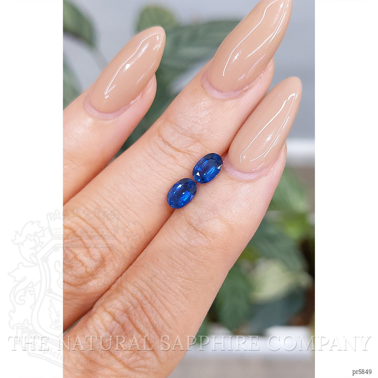 1.28 Ct.Tw. Blue Sapphire Pair from Ceylon (Sri Lanka)