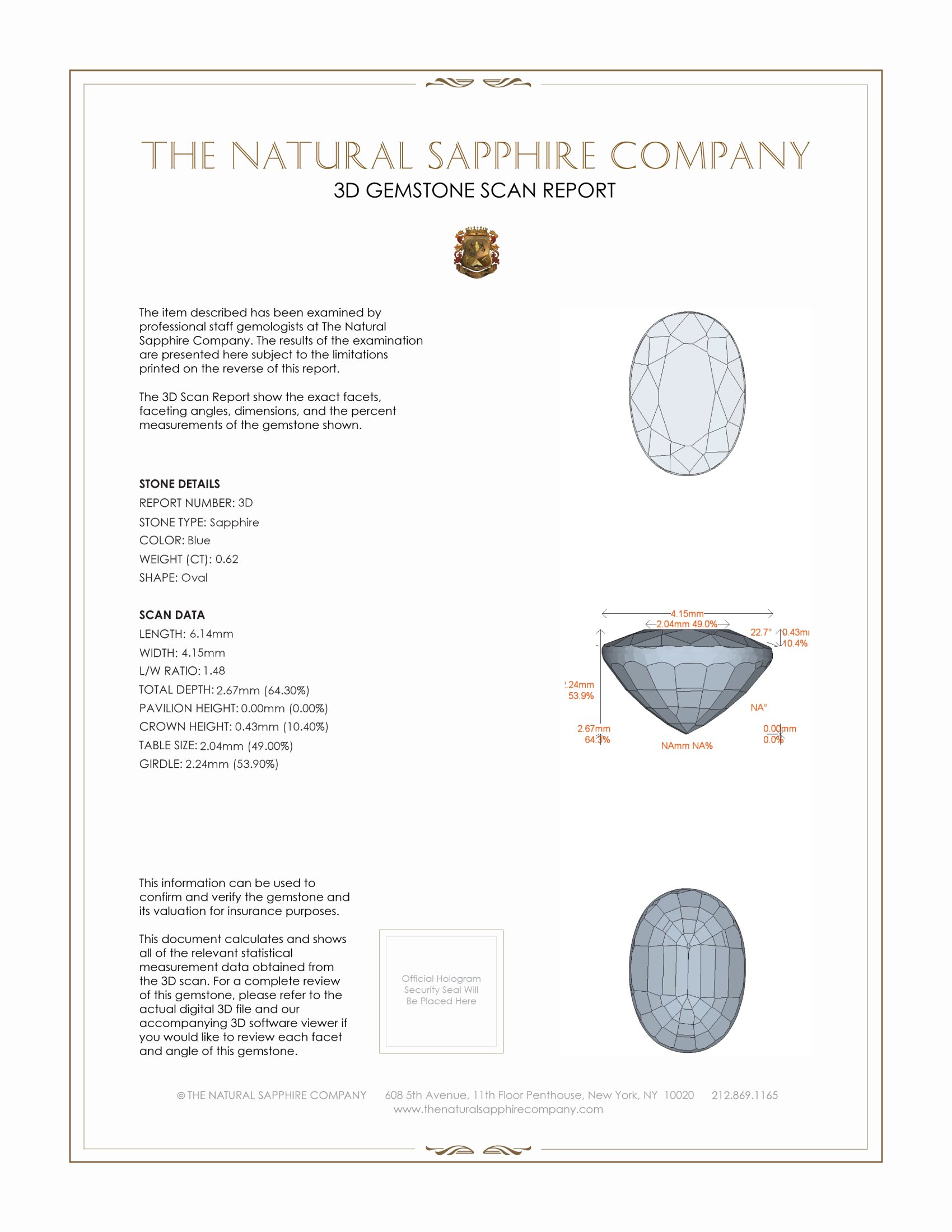 1.28 Ct.Tw. Blue Sapphire Pair from Ceylon (Sri Lanka)