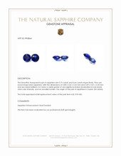 1.37 Ct.Tw.Total Carat Weight Blue Sapphire Pair from Ceylon (Sri Lanka) Appraisal