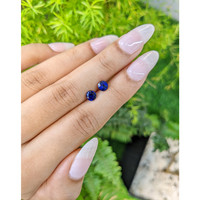 1.37&nbsp;Ct.Tw.Total Carat Weight Blue Sapphire Pair from Ceylon (Sri Lanka) Life Style
