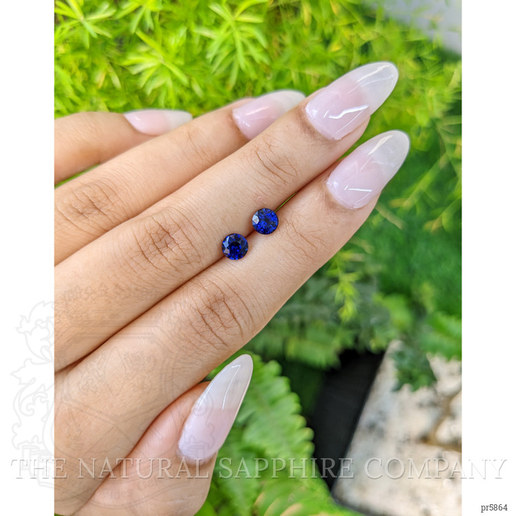 1.37 Ct.Tw. Blue Sapphire Pair from Ceylon (Sri Lanka)