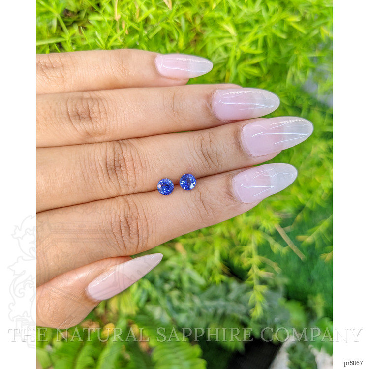 1.05 Ct.Tw. Blue Sapphire Pair from Ceylon (Sri Lanka)