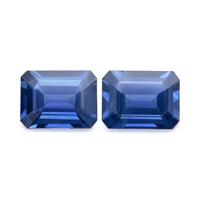 0.83 Ct.Tw.Total Carat Weight Blue Sapphire Pair from Thailand Video