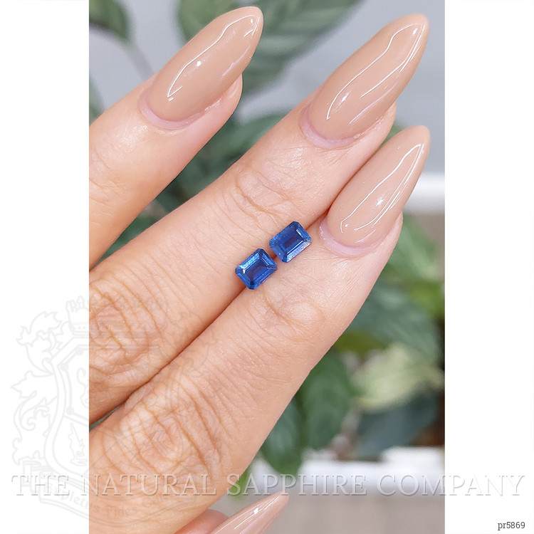 0.83 Ct.Tw. Blue Sapphire Pair from Thailand