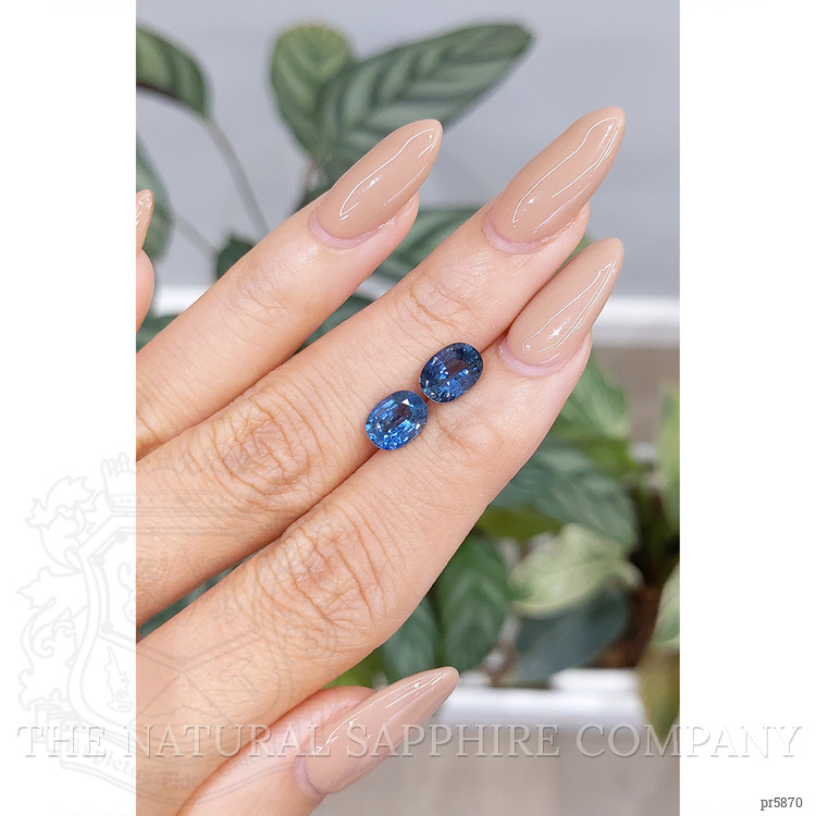 2.98 Ct.Tw. Blue Sapphire Pair from Ceylon (Sri Lanka)