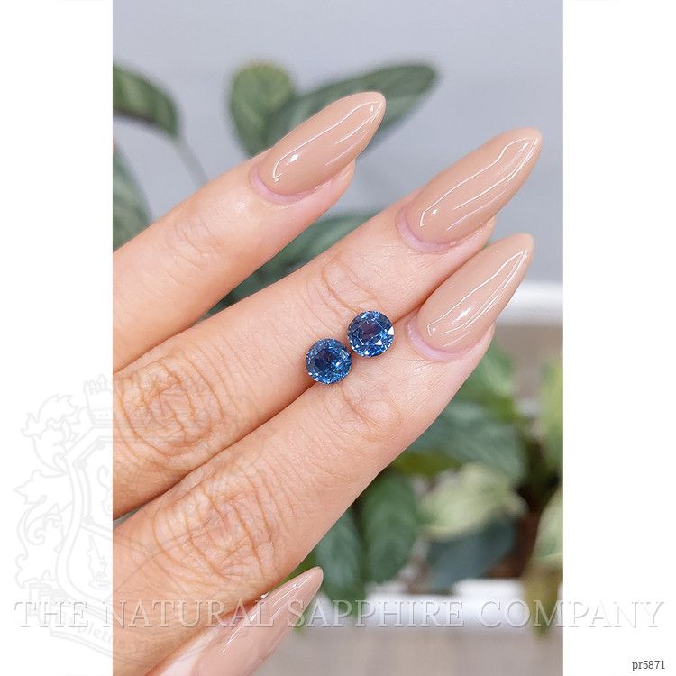 2.14 Ct.Tw. Blue Sapphire Pair from Madagascar