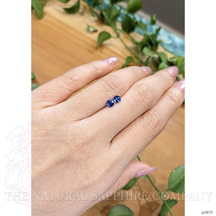 0.79 Ct.Tw. Blue Sapphire Pair from Ceylon (Sri Lanka)