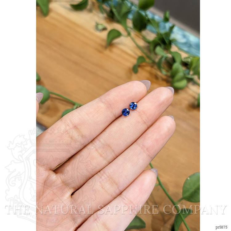 0.79 Ct.Tw. Blue Sapphire Pair from Ceylon (Sri Lanka)
