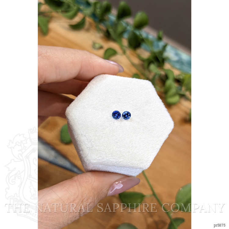 0.79 Ct.Tw. Blue Sapphire Pair from Ceylon (Sri Lanka)