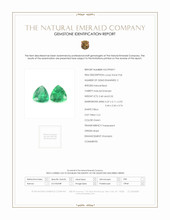 0.95 Ct.Tw.Total Carat Weight Emerald Pair from Brazil Scan Report