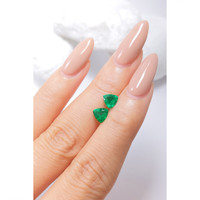 1.40 Ct.Tw.Total Carat Weight Emerald Pair from Brazil Life Style