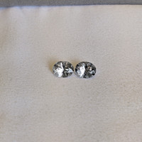 4.16 Ct.Tw.Total Carat Weight White Sapphire Pair from Madagascar Life Style