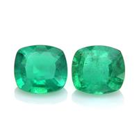 0.80 Ct.Tw.Total Carat Weight Emerald Pair from Zambia Video