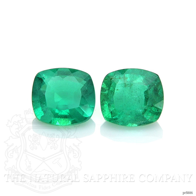 0.80 Ct.Tw. Emerald Pair from Zambia