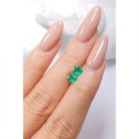 0.80 Ct.Tw.Total Carat Weight Emerald Pair from Zambia Life Style