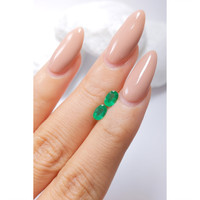 0.75 Ct.Tw.Total Carat Weight Emerald Pair from Zambia Life Style
