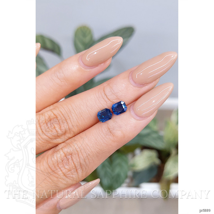 2.12 Ct.Tw. Blue Sapphire Pair from Madagascar