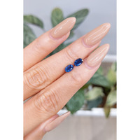 1.35&nbsp;Ct.Tw.Total Carat Weight Blue Sapphire Pair from Ceylon (Sri Lanka) Life Style