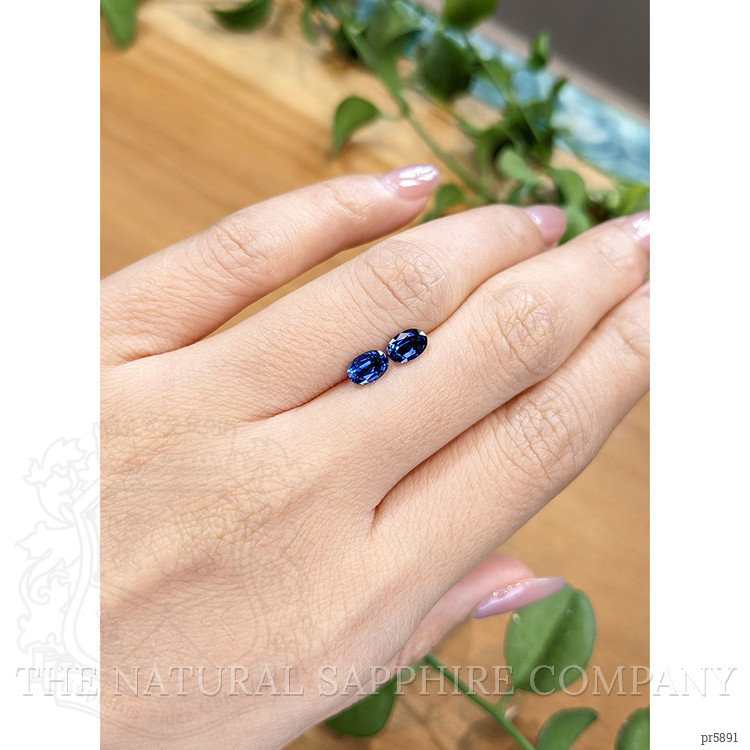 1.35 Ct.Tw. Blue Sapphire Pair from Ceylon (Sri Lanka)