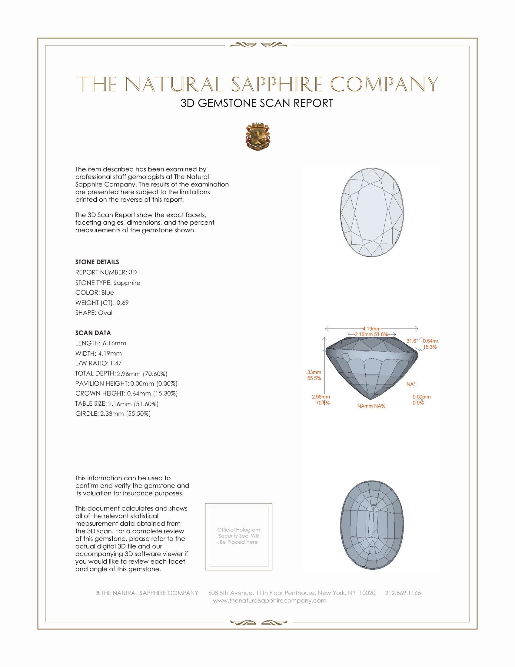 1.35 Ct.Tw. Blue Sapphire Pair from Ceylon (Sri Lanka)