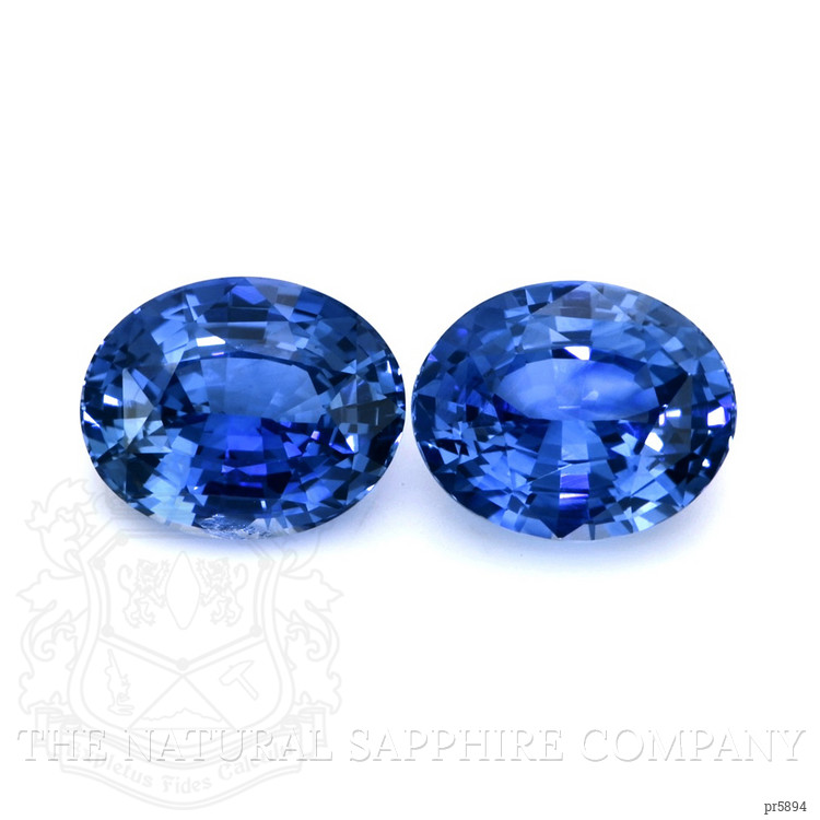 5.38 Ct.Tw. Blue Sapphire Pair from Ceylon (Sri Lanka)