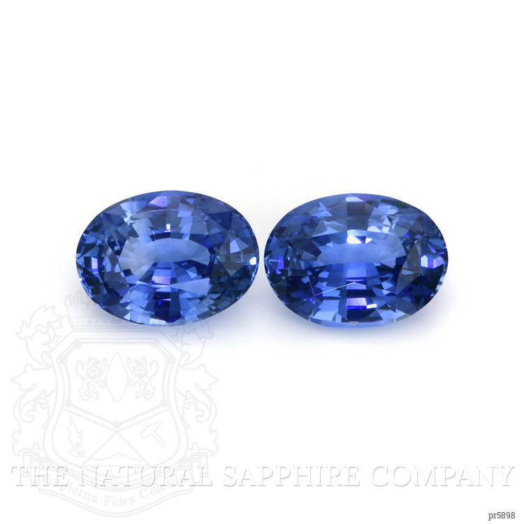 3.65 Ct.Tw. Blue Sapphire Pair from Ceylon (Sri Lanka)