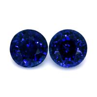 3.89&nbsp;Ct.Tw.Total Carat Weight Blue Sapphire Pair from Ceylon (Sri Lanka) Video