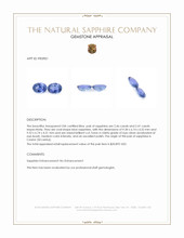 4.87 Ct.Tw.Total Carat Weight Blue Sapphire Pair from Ceylon (Sri Lanka) Appraisal