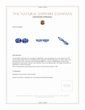 3.94 Ct.Tw.Total Carat Weight Blue Sapphire Pair from Ceylon (Sri Lanka) Appraisal