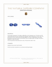 3.94 Ct.Tw.Total Carat Weight Blue Sapphire Pair from Ceylon (Sri Lanka) Appraisal