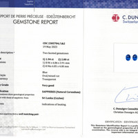 3.94&nbsp;Ct.Tw.Total Carat Weight Blue Sapphire Pair from Ceylon (Sri Lanka) Scan Report