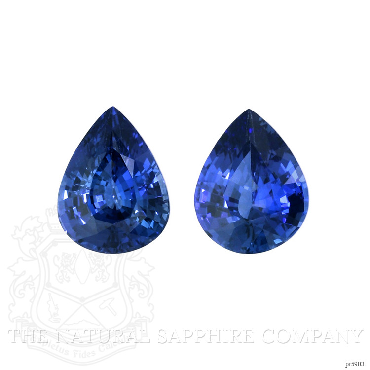 3.75 Ct.Tw. Blue Sapphire Pair from Ceylon (Sri Lanka)