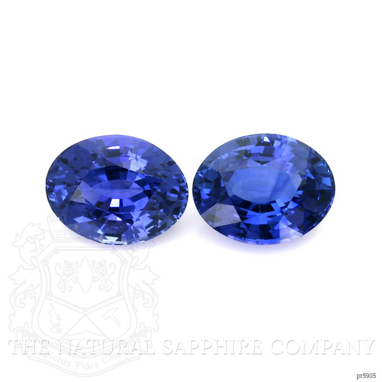 4.70 Ct.Tw. Blue Sapphire Pair from Ceylon (Sri Lanka)