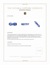 4.72&nbsp;Ct.Tw.Total Carat Weight Blue Sapphire Pair from Ceylon (Sri Lanka) Appraisal