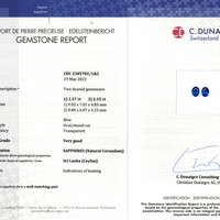 4.72 Ct.Tw.Total Carat Weight Blue Sapphire Pair from Ceylon (Sri Lanka) Scan Report