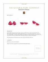 1.12 Ct.Tw.Total Carat Weight Ruby Pair from Mozambique Appraisal
